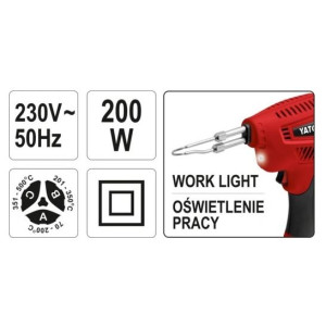 E lutownica transf. 200W YATO